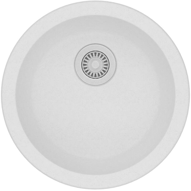 Elkay Quartz Classic 18-1/8" x 18-1/8" x 7-1/2", Single Bowl Dual Mount Bar Sink - White