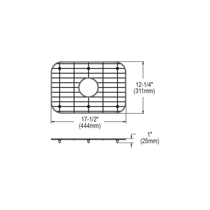 Dayton Stainless Steel 17-1/2" x 12-1/4" x 1" Bottom Grid