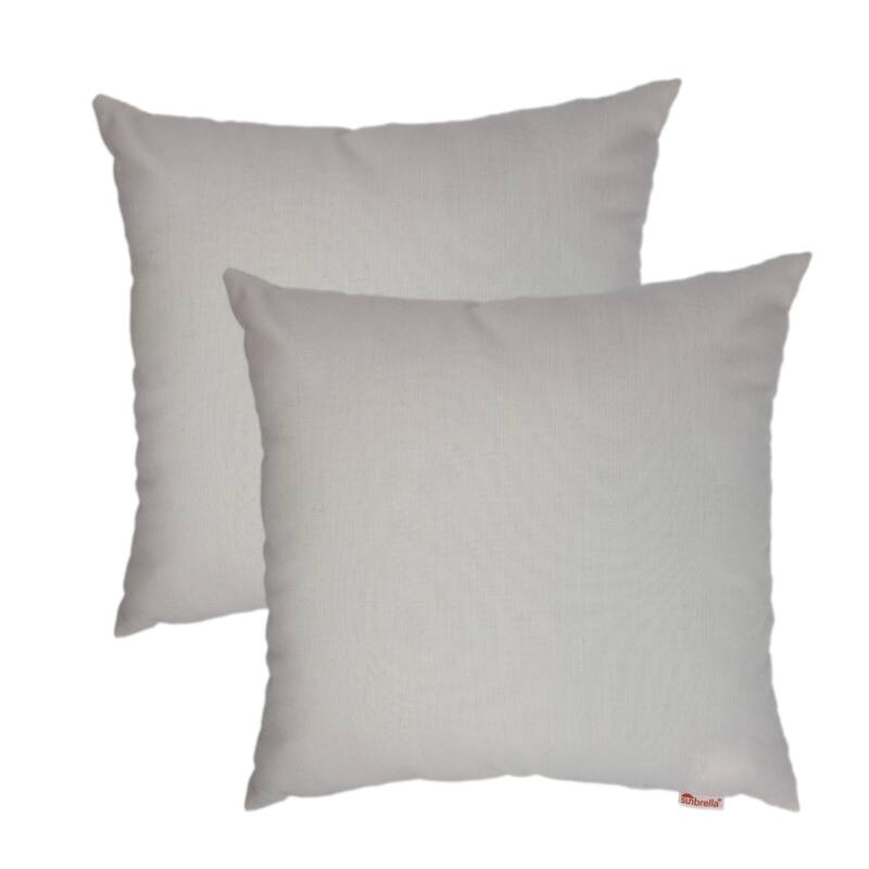 Austin Horn Classics Sunbrella® Spectrum Eggshell 20-inch Outdoor Pillow 2-pack - 20" x 20" - Eggshell - 20" x 20"