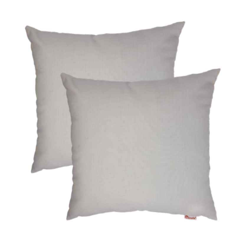 Austin Horn Classics Sunbrella® Spectrum Eggshell 20-inch Outdoor Pillow 2-pack - 20" x 20"
