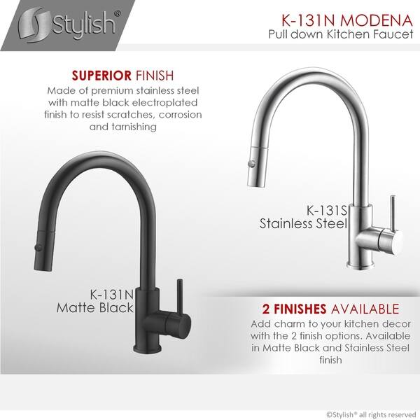 Shop Solid Stainless Steel Sink Kitchen Faucet 1 Lever Handle