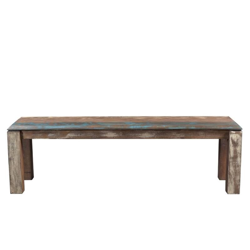 Handmade 50" Old Reclaimed Wood Bench (India) - 50" x 16" x 18"