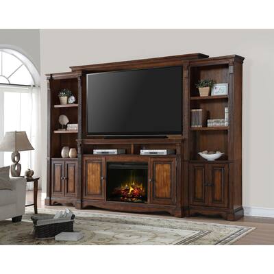 Parliament Hazelnut Fireplace/Entertainment Center