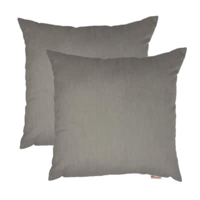 Austin Horn Classics Sunbrella® Spectrum Dove 20-inch Outdoor Pillow 2-pack - 20" x 20"