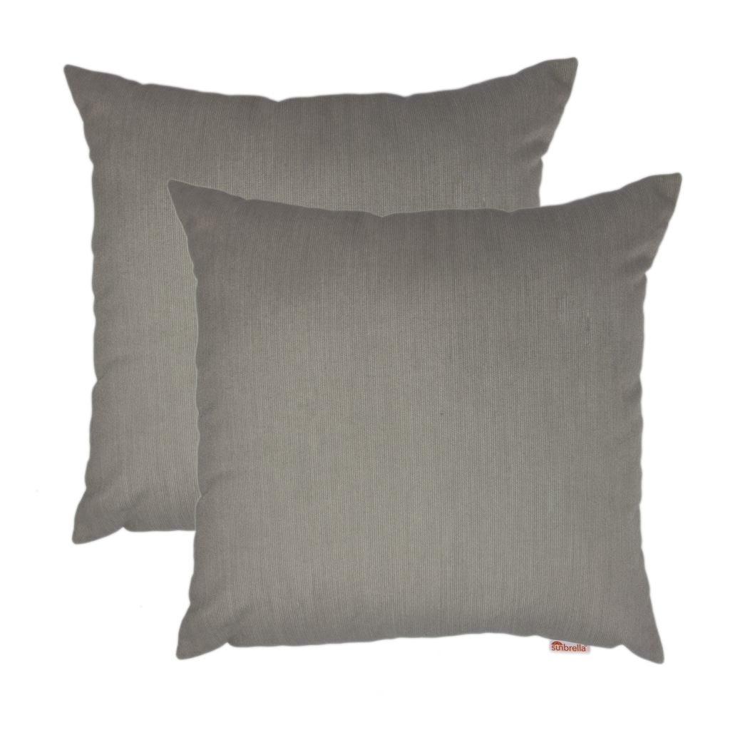 Austin Horn Classics Sunbrella® Spectrum Dove 20-inch Outdoor Pillow 2-pack - 20" x 20"