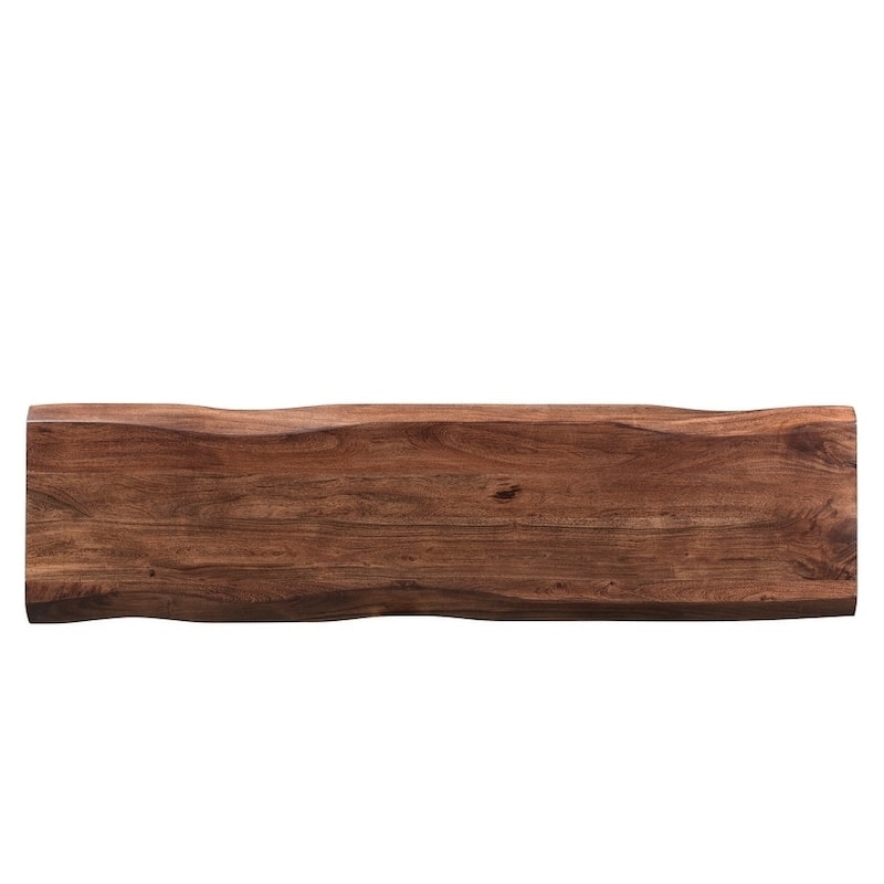 Handmade 60" Sheesham Live Edge Gold Legs Bench (India) - 60" x 16" x 18"