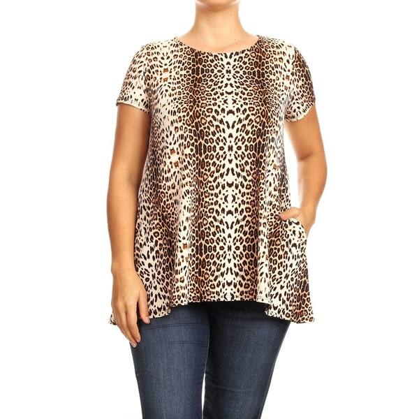 Selomore Plus Size Fashion Women O-Neck Short Sleeve Dot Peinted Casual Dress,0518US103