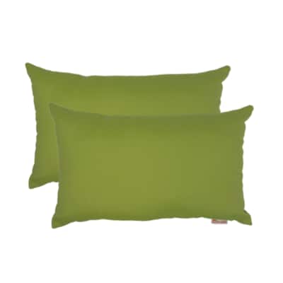 Austin Horn Classics Sunbrella® Spectrum Kiwi Boudoir Outdoor Pillow 2-pack - 13" x 20"