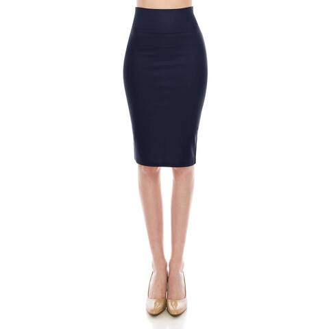 Women's High Rise Knee Length Pencil Skirt