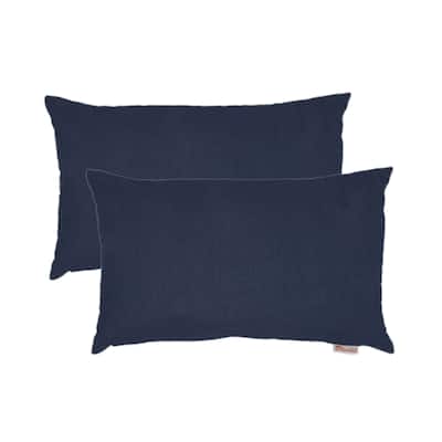 Austin Horn Classics Sunbrella® Spectrum Indigo Boudoir Outdoor Pillow 2-pack - 13" x 20"