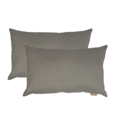 Austin Horn Classics Sunbrella® Spectrum Dove Boudoir Outdoor Pillow 2-pack - 13" x 20"