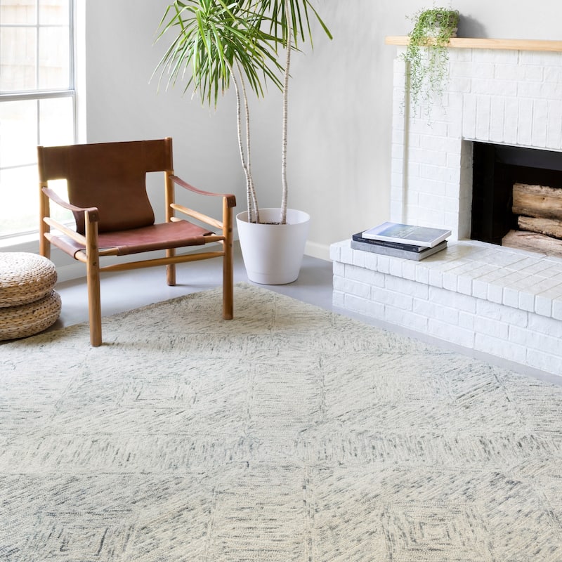 Alexander Home Aspen Sky Hand-tufted Wool Contemporary Rug