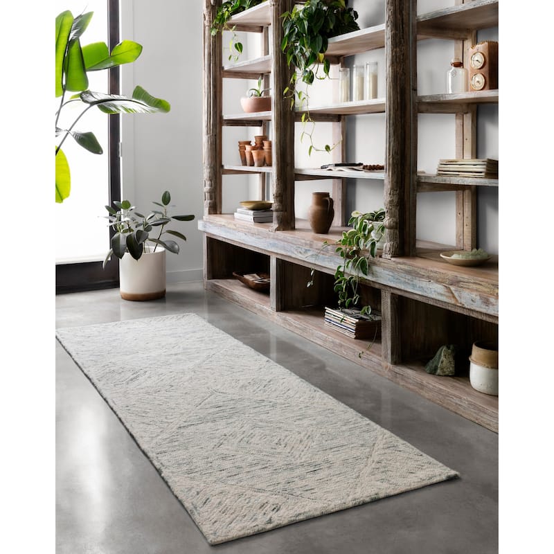 Alexander Home Aspen Sky Hand-tufted Wool Contemporary Rug