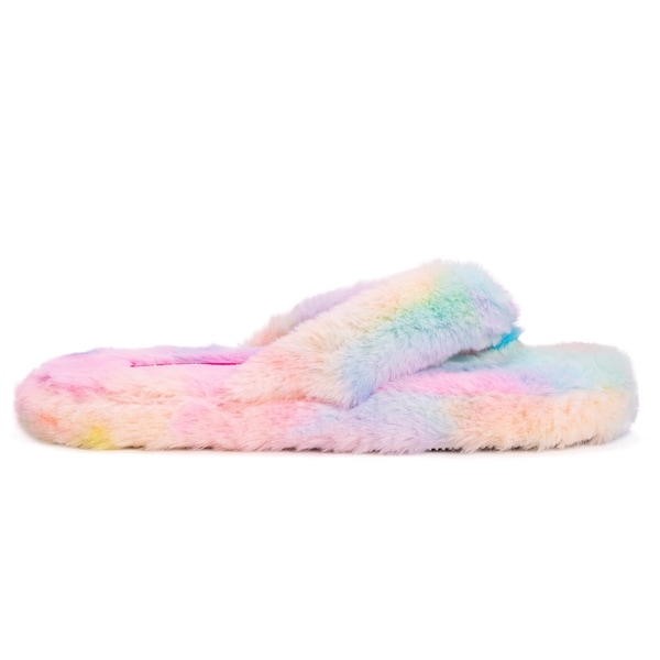 womens fluffy flip flop slippers