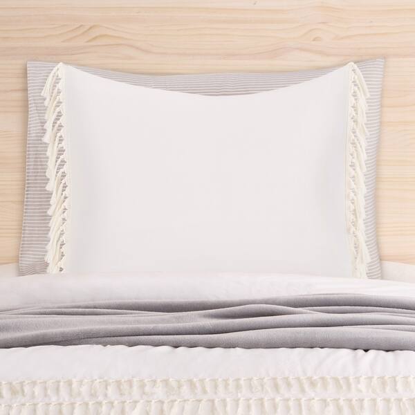 Shop Sweet Jojo Designs Ivory Boho Macrame Fringe 2pc Twin Size
