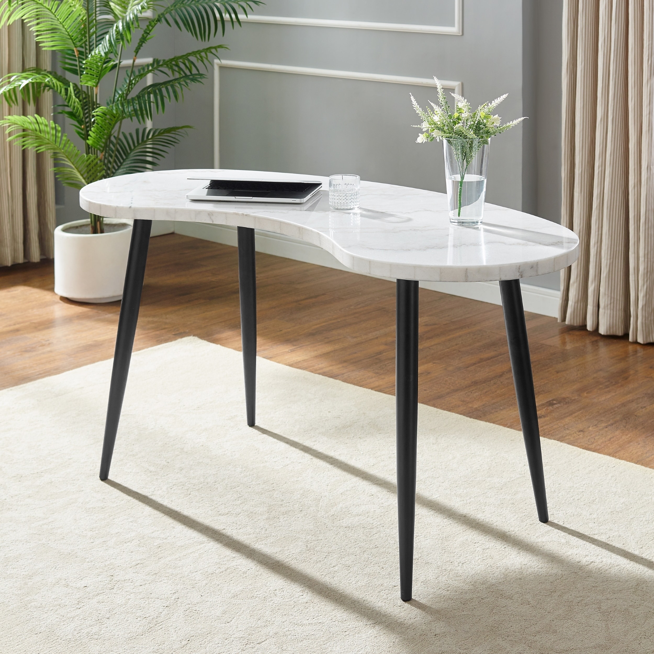 Shop Knox White Marble Top Desk By Greyson Living On Sale Free