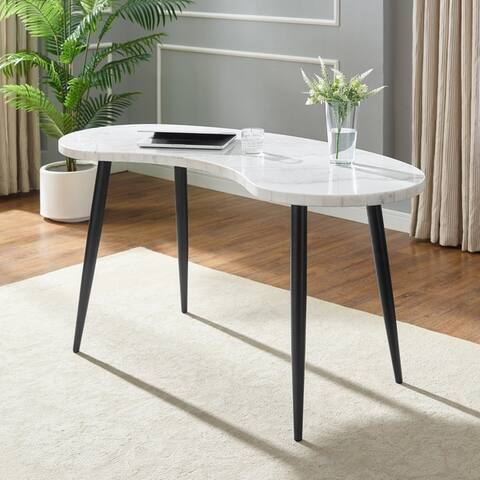 Knox White Marble Top Desk by Greyson Living