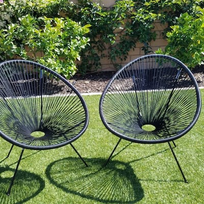 Tenir Black Resort Grade Chairs (Set of 2) by Havenside Home