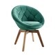 Art-Leon Modern Velvet Tufted Back Round Swivel Accent Chair - Thumbnail 12