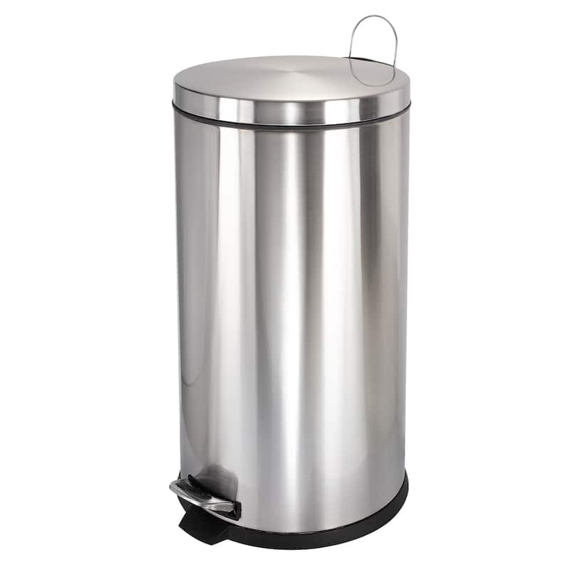 Creative Home 40 Liter Stainless Steel round flat top shape Trash Can
