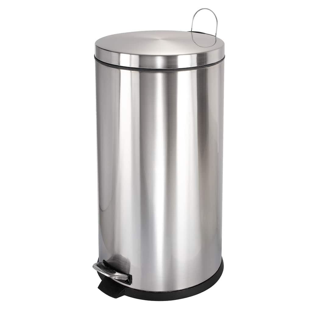 Creative Home 40 Liter Stainless Steel round flat top shape Trash Can