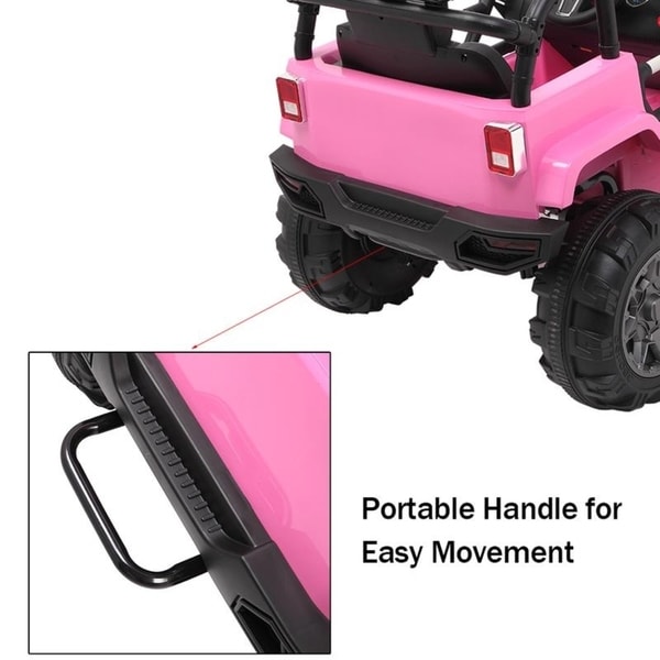 childrens pink electric jeep