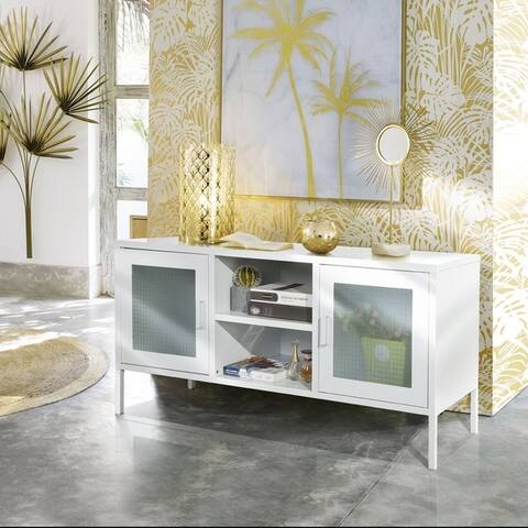 Furniture R Metal Storage Cabinet TV Stand