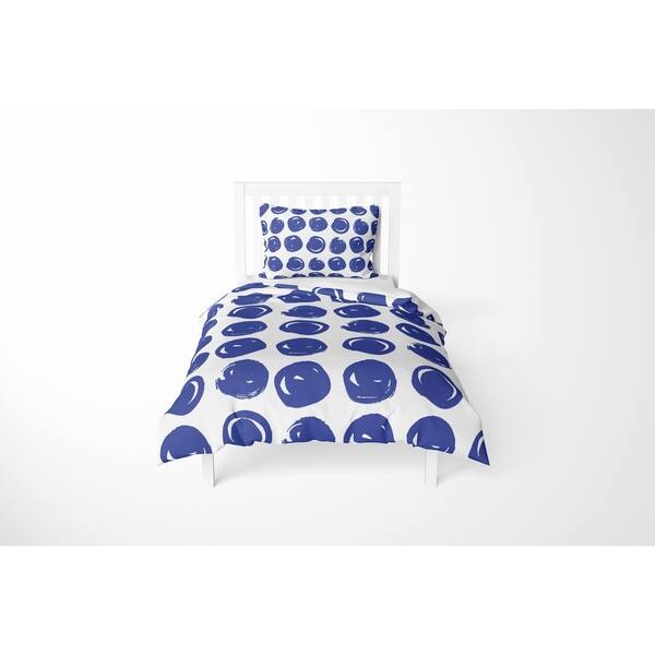 Shop Clay Circle Bright Blue Comforter By Kavka Designs On Sale