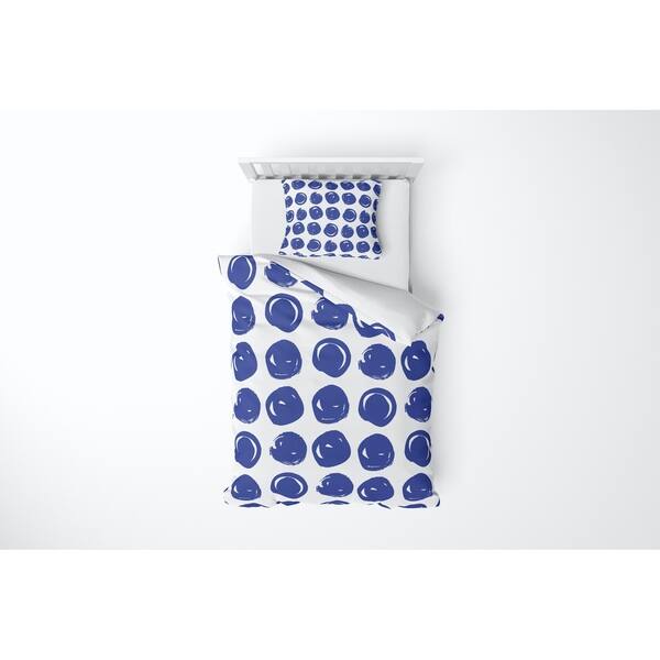 Shop Clay Circle Bright Blue Comforter By Kavka Designs On Sale