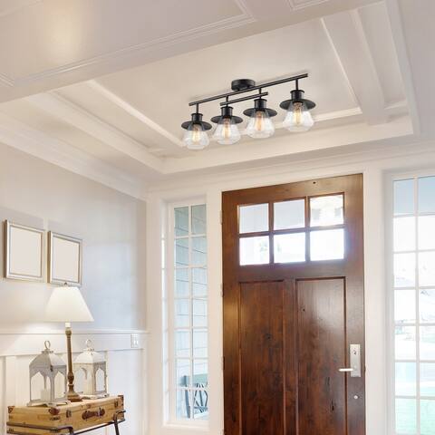 Porch & Den Del Puente Dark Bronze 4-light Track Lighting Kit