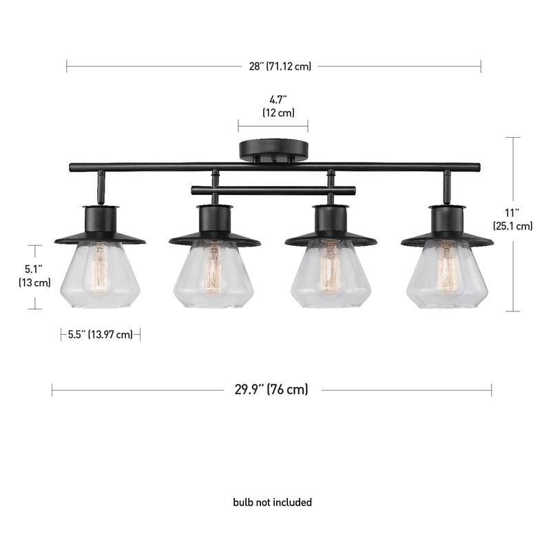 Porch & Den Del Puente Dark Bronze 4-light Track Lighting Kit