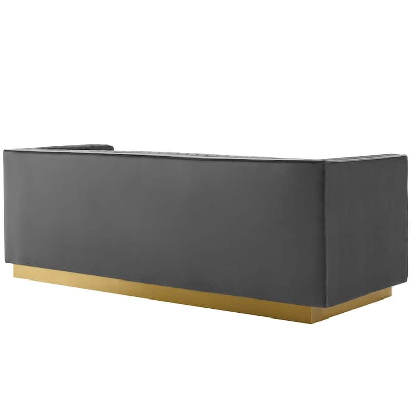 Sanguine 3 Piece Vertical Channel Tufted Performance Velvet Set