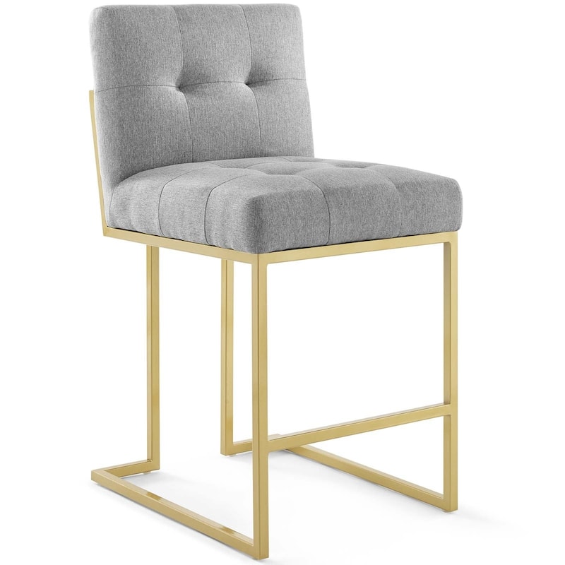 Silver Orchid Watson Upholstered Fabric Counter Stool (Set of 2) - N/A
