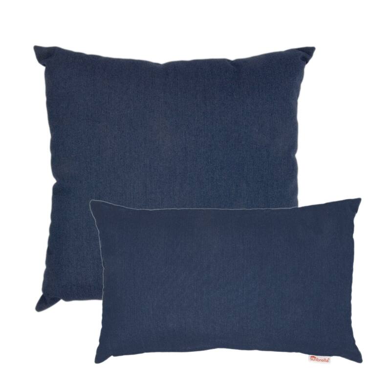 Austin Horn Classics Sunbrella® Spectrum Indigo Combo Outdoor Pillow 2-pack