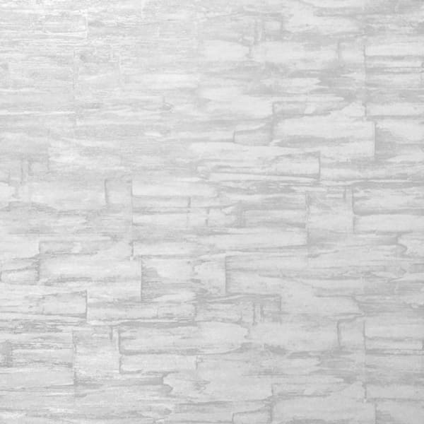 Shop Modern Wallpaper Plain Off White Silver Metallic Embossed Faux Stone Slab Rolls Overstock