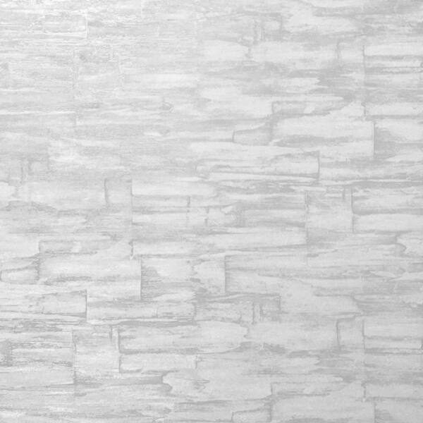 Shop Modern Wallpaper Plain Off White Silver Metallic Embossed Faux Stone Slab Rolls Overstock