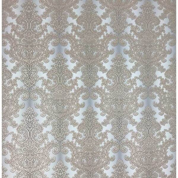 Shop Wallpaper White Gray Gold Metallic Wall Coverings Roll Textured Victorian Damask Overstock