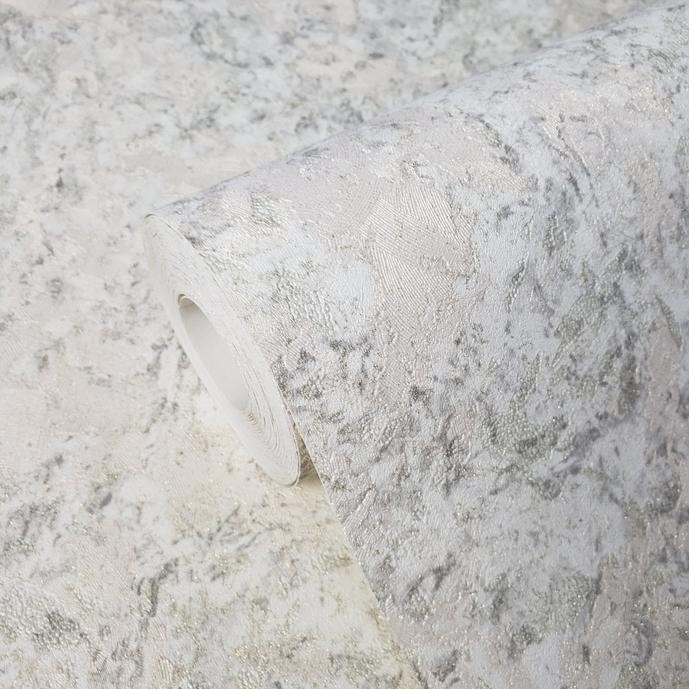 Shop Plain Wallpaper Rustic White Gray Gold Metallic Textured Faux Marble Stone Slab Overstock 30539717