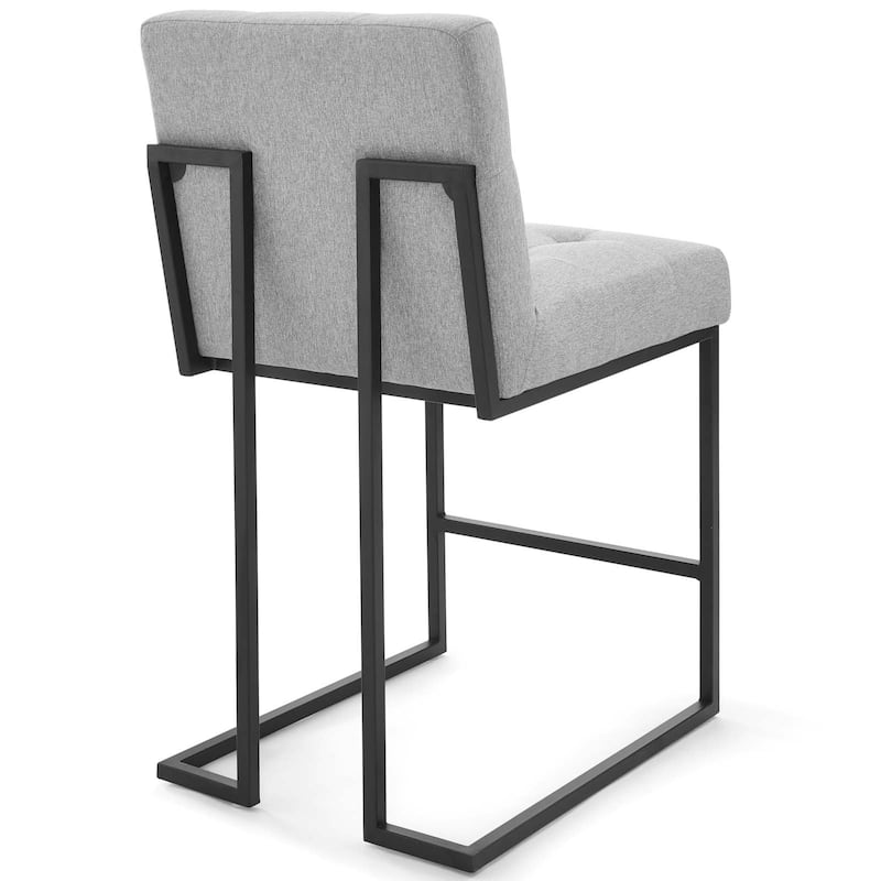 Carson Carrington Kampbo Black Stainless Steel Upholstered Counter Stool (Set of 2) - N/A