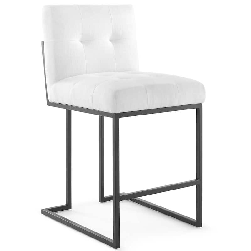Carson Carrington Kampbo Black Stainless Steel Upholstered Counter Stool (Set of 2) - N/A