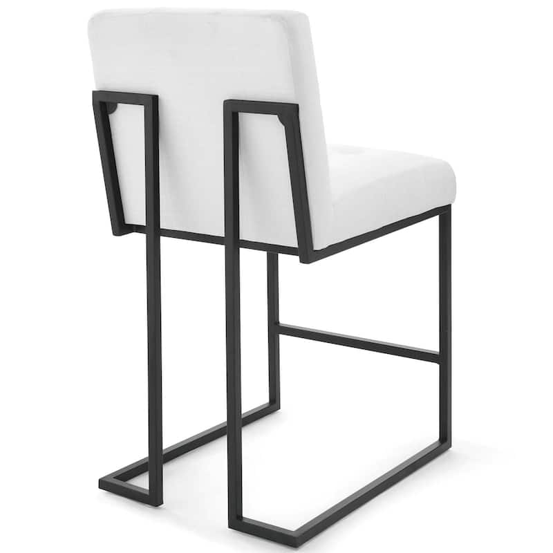 Carson Carrington Kampbo Black Stainless Steel Upholstered Counter Stool (Set of 2) - N/A