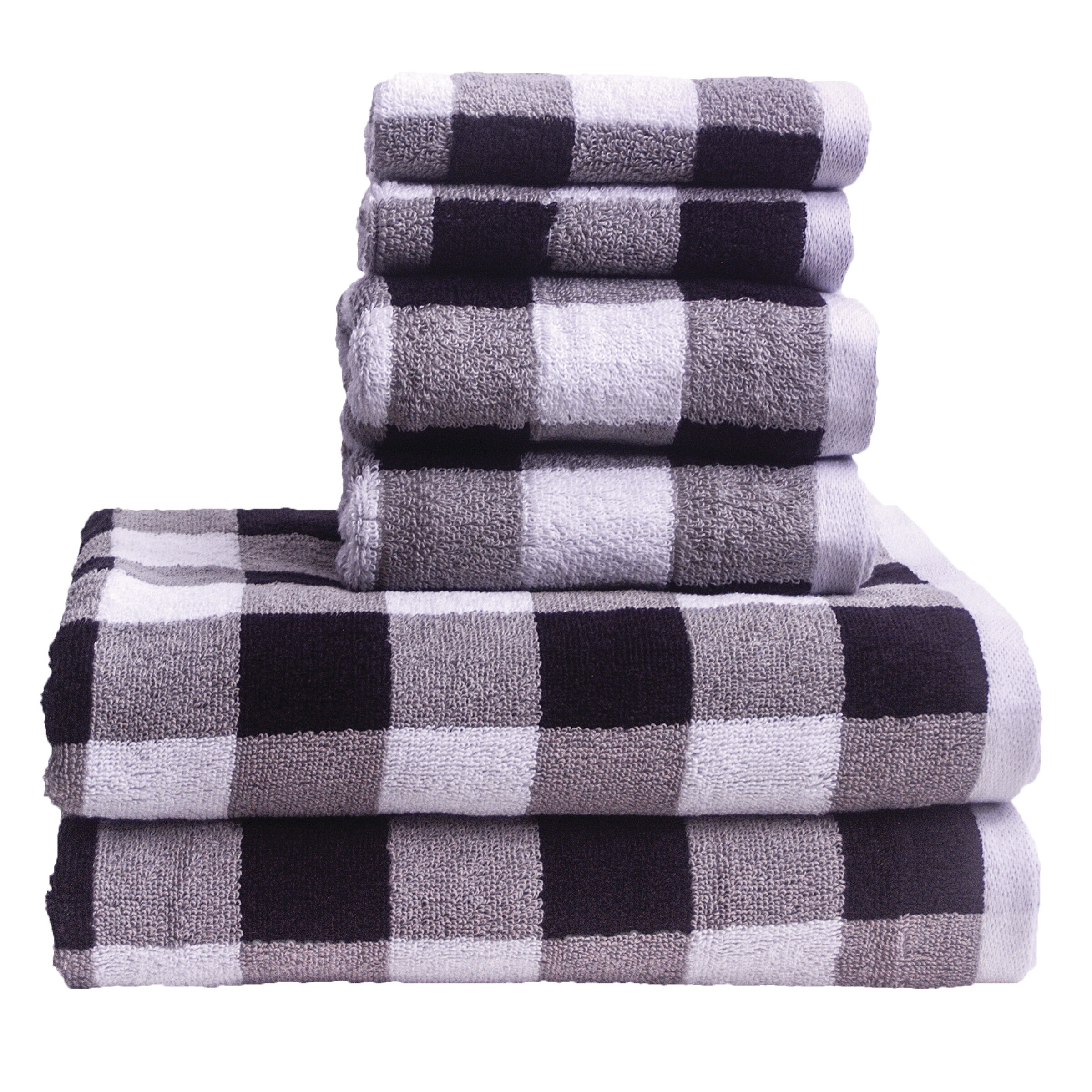 black bath towel set