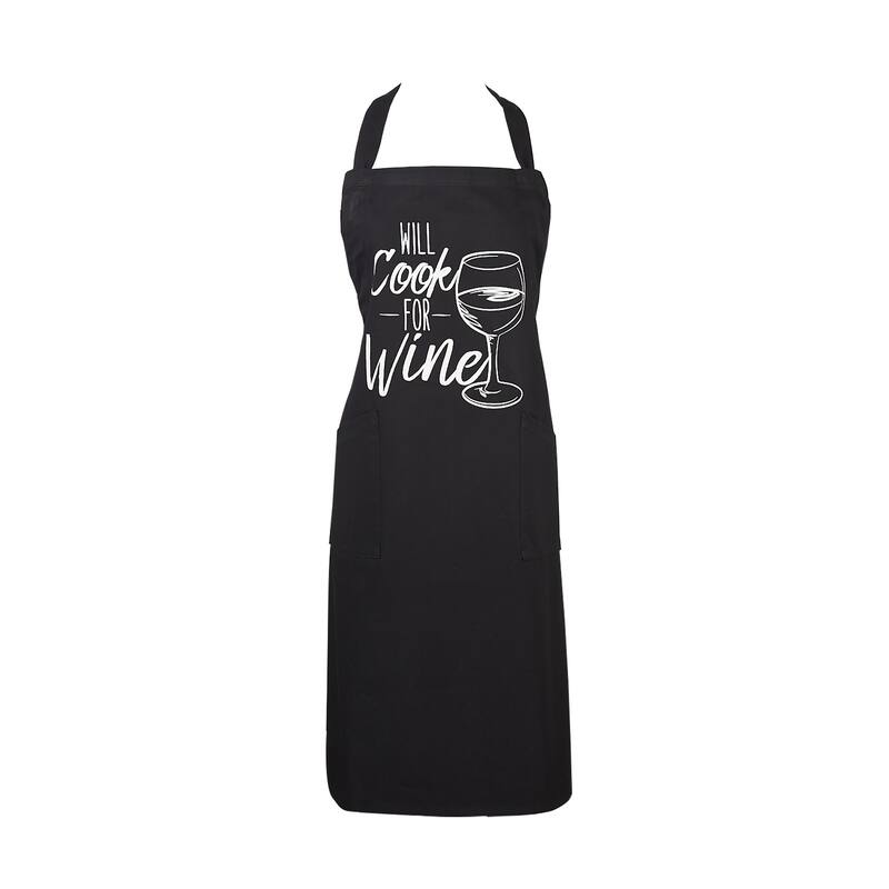 DII Chef Printed Apron, One Size Fits Most, Cook for Wine, 1 Piece - Cook for Wine