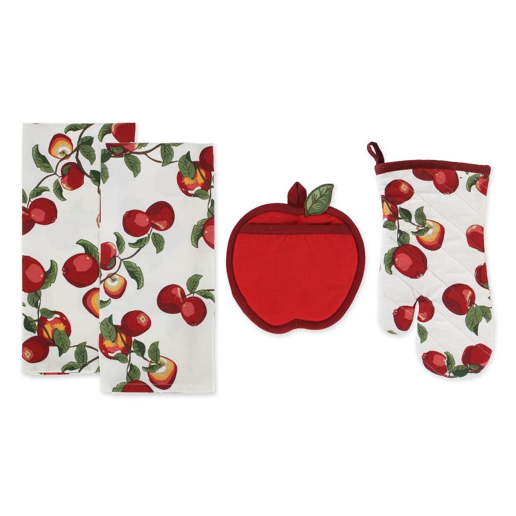 DII Apple Orchard Kitchen Textiles, Apple Orchard, 4 Pieces
