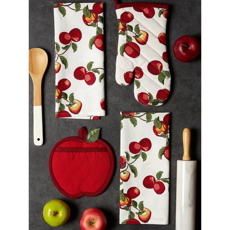 DII Apple Orchard Kitchen Textiles, Apple Orchard, 4 Pieces
