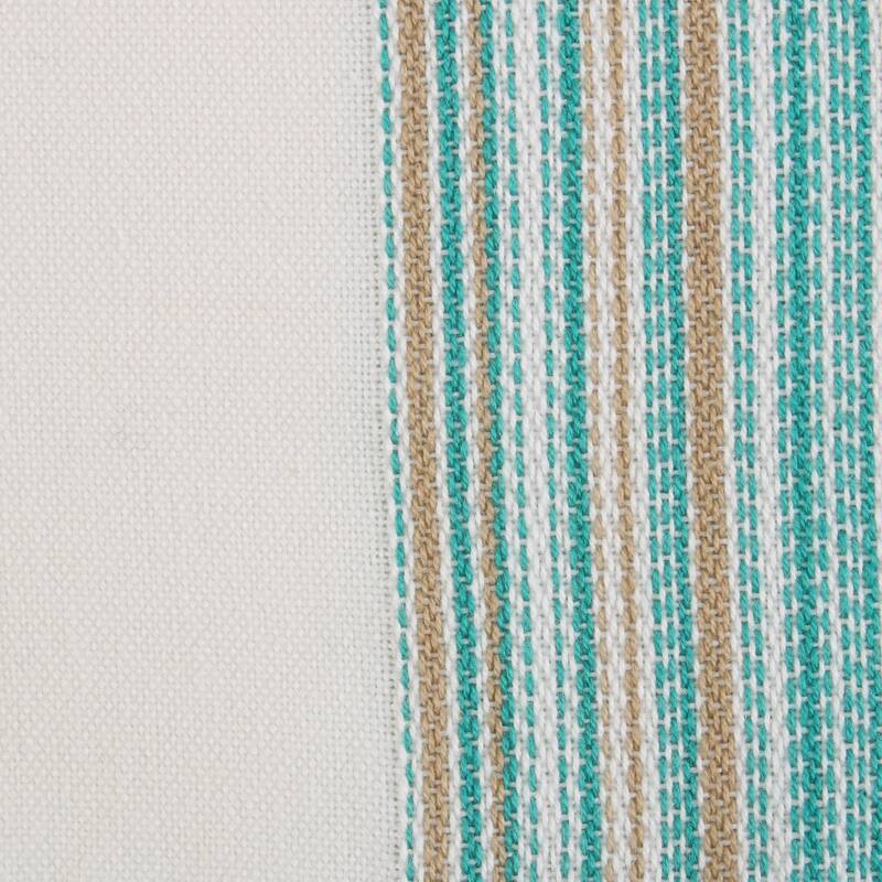 DII Fringed Stripe Tabletoppers, 20x20", Pimento, 6 Pieces