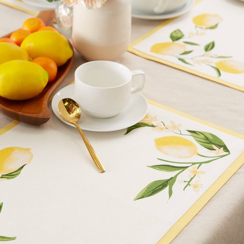 DII Lemon Bliss Kitchen Textiles, 13x19", Lemon Bliss, 6 Pieces