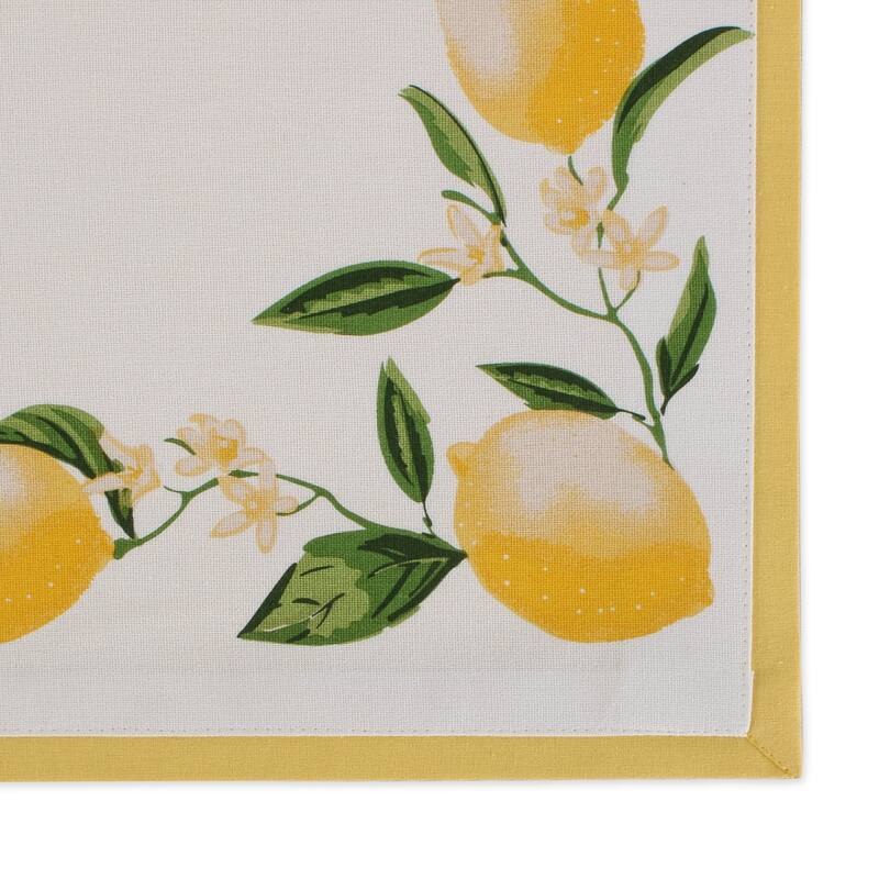 DII Lemon Bliss Kitchen Textiles, 13x19", Lemon Bliss, 6 Pieces