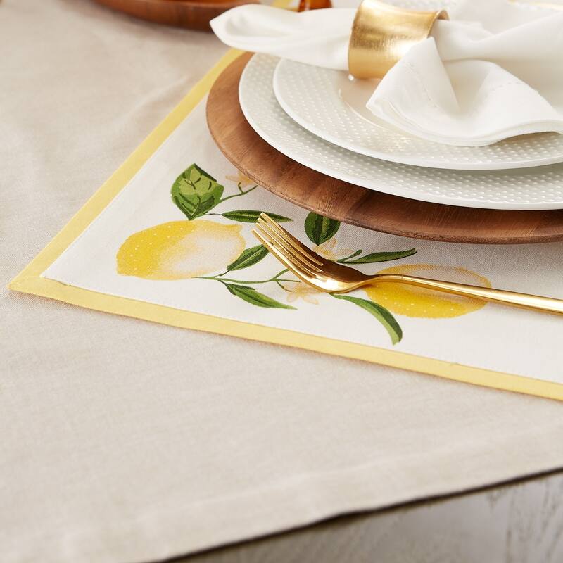 DII Lemon Bliss Kitchen Textiles, 13x19", Lemon Bliss, 6 Pieces
