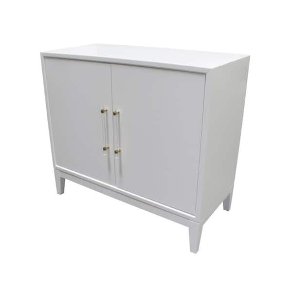 Best Master Furnitures White Lacquer Wood MultiUse On Sale